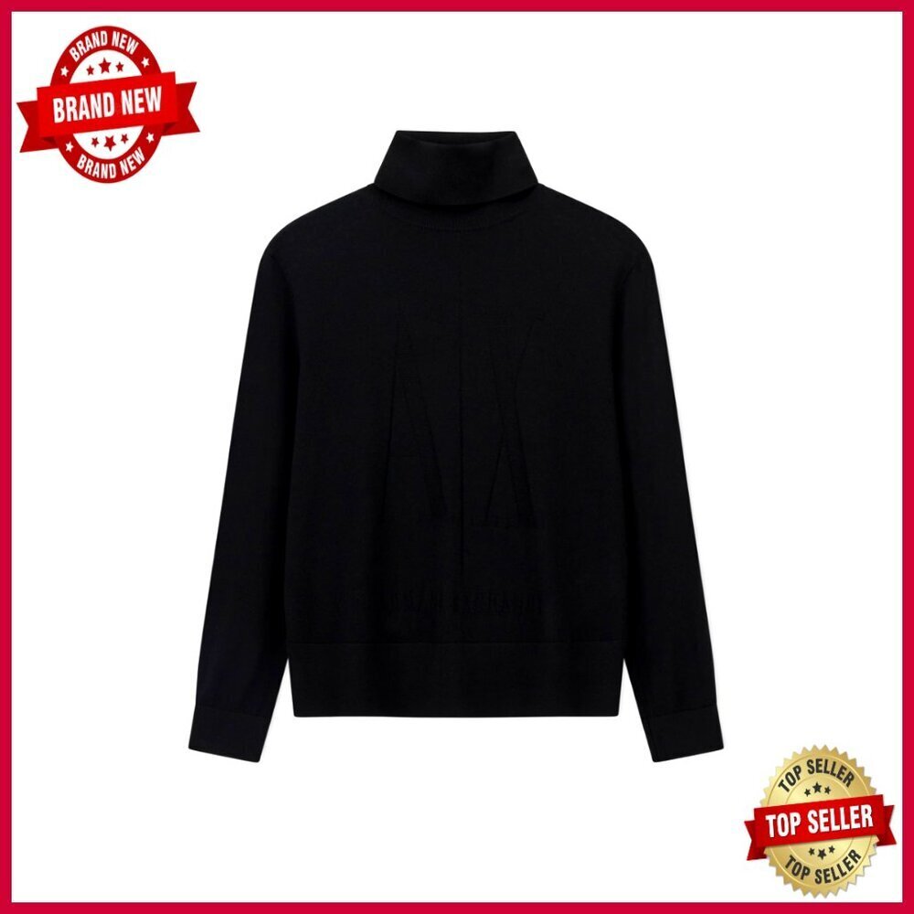Merino Wool Turtleneck Pullover Sweater Long Sleeve Fall Winter